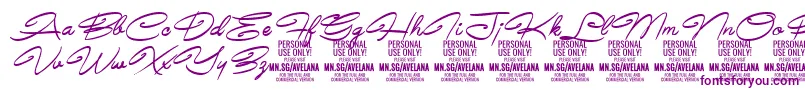AvelanaMediumItalic PERSONAL Font – Purple Fonts