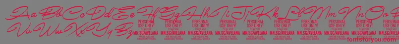 fuente AvelanaMediumItalic PERSONAL – Fuentes Rojas Sobre Fondo Gris