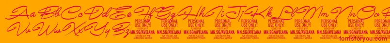 fuente AvelanaMediumItalic PERSONAL – Fuentes Rojas Sobre Fondo Naranja