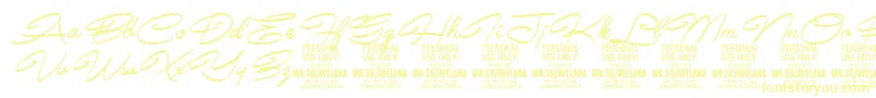 AvelanaMediumItalic PERSONAL Font – Yellow Fonts