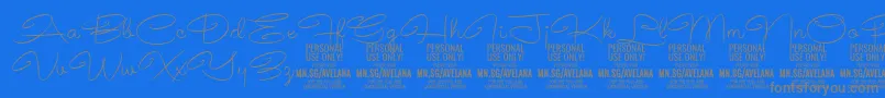 More about AvelanaThin PERSONAL Font AvelanaThin PERSONAL Font – Gray Fonts on Blue Background