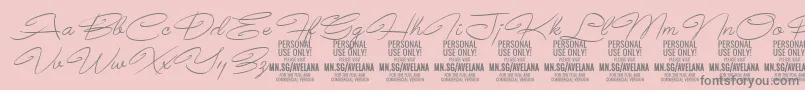 fuente AvelanaThinItalic PERSONAL – Fuentes Grises Sobre Fondo Rosa