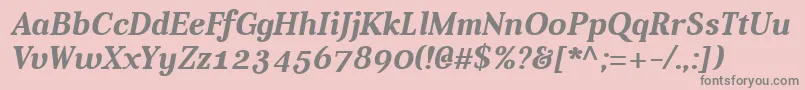 Aver Bold Italic Font – Gray Fonts on Pink Background