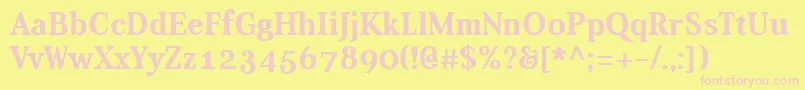 Aver Bold Font – Pink Fonts on Yellow Background