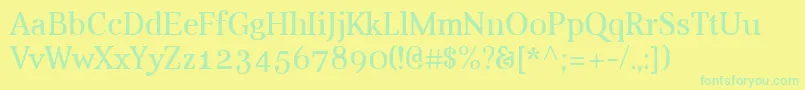 Aver Font – Green Fonts on Yellow Background