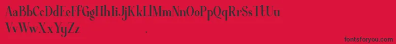 Average Demo Font – Black Fonts on Red Background