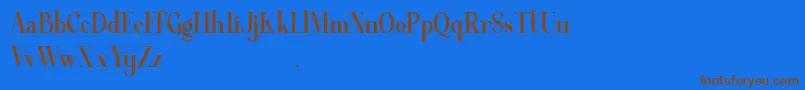 Average Demo Font – Brown Fonts on Blue Background