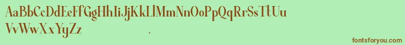 Average Demo Font – Brown Fonts on Green Background