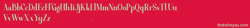 Average Demo Font – Green Fonts on Red Background