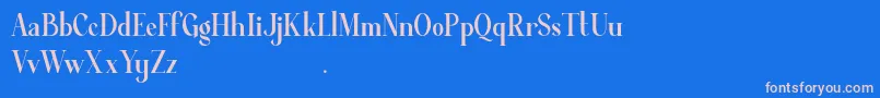 Average Demo Font – Pink Fonts on Blue Background
