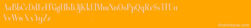 Average Demo Font – Pink Fonts on Orange Background