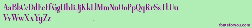 Average Demo Font – Purple Fonts on Green Background