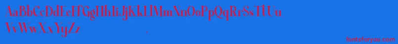 Average Demo Font – Red Fonts on Blue Background