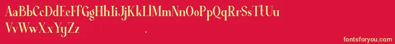 Average Demo Font – Yellow Fonts on Red Background