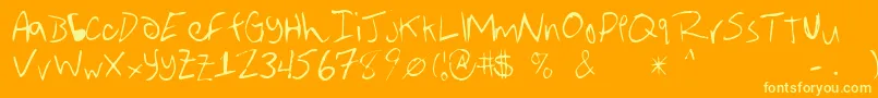 AVEREN   Font – Yellow Fonts on Orange Background