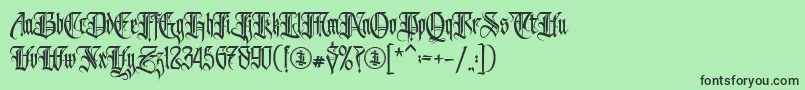 Avertastevia PERSONAL USE ONLY Font – Black Fonts on Green Background