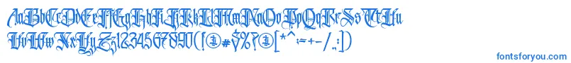 Avertastevia PERSONAL USE ONLY-Schriftart – Blaue Schriften auf weißem Hintergrund