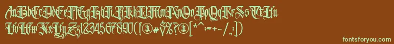 Avertastevia PERSONAL USE ONLY Font – Green Fonts on Brown Background