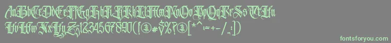 Avertastevia PERSONAL USE ONLY-Schriftart – Grüne Schriften auf grauem Hintergrund