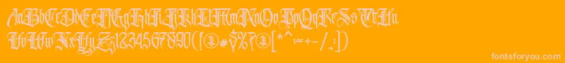 Avertastevia PERSONAL USE ONLY Font – Pink Fonts on Orange Background