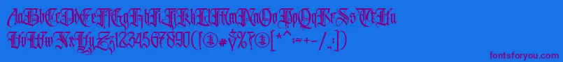Avertastevia PERSONAL USE ONLY-Schriftart – Violette Schriften auf blauem Hintergrund