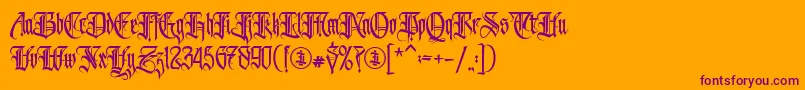 Avertastevia PERSONAL USE ONLY Font – Purple Fonts on Orange Background