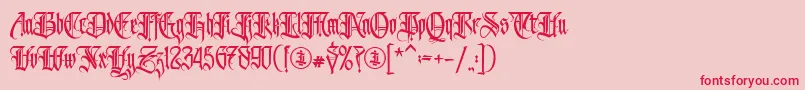Avertastevia PERSONAL USE ONLY Font – Red Fonts on Pink Background