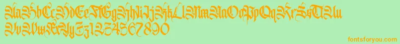 Avertequestra PERSONAL USE ONLY Font – Orange Fonts on Green Background