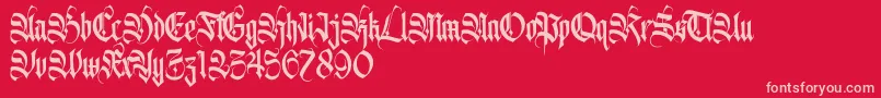 Avertequestra PERSONAL USE ONLY Font – Pink Fonts on Red Background