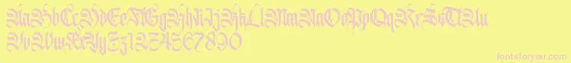 Avertequestra PERSONAL USE ONLY Font – Pink Fonts on Yellow Background