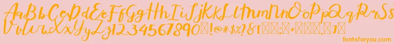 Averto Font – Orange Fonts on Pink Background