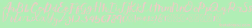 Averto Font – Pink Fonts on Green Background