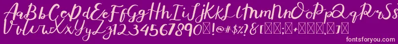 Averto Font – Pink Fonts on Purple Background