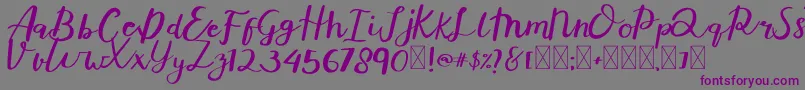 Averto Font – Purple Fonts on Gray Background