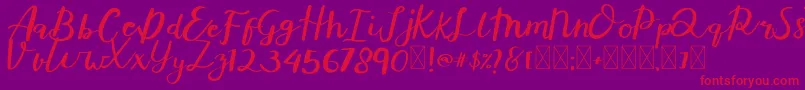 Averto Font – Red Fonts on Purple Background