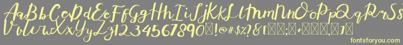 Averto Font – Yellow Fonts on Gray Background