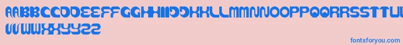 AVIATOR Font – Blue Fonts on Pink Background