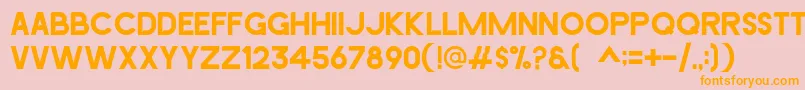 AVICENNA-Schriftart – Orangefarbene Schriften auf rosa Hintergrund