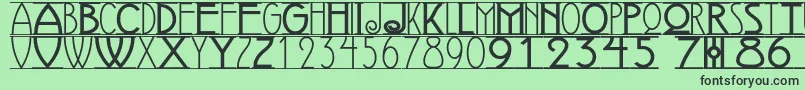 AVIGNON Font – Black Fonts on Green Background