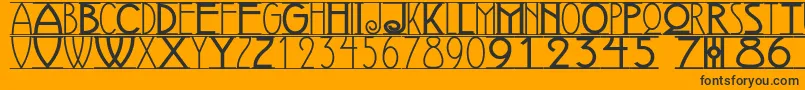 AVIGNON Font – Black Fonts on Orange Background