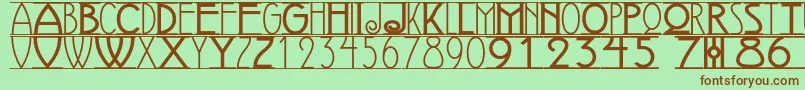 AVIGNON Font – Brown Fonts on Green Background