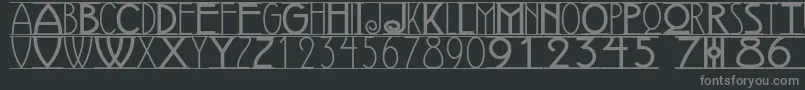 AVIGNON Font – Gray Fonts on Black Background