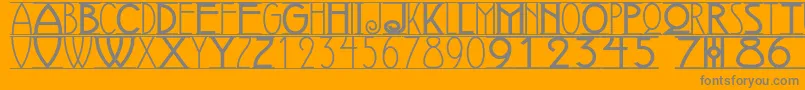 AVIGNON Font – Gray Fonts on Orange Background