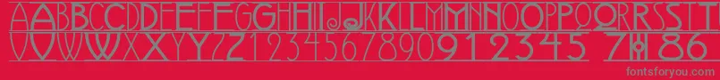 AVIGNON Font – Gray Fonts on Red Background