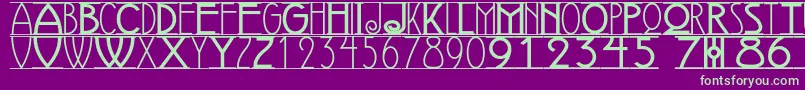 AVIGNON Font – Green Fonts on Purple Background