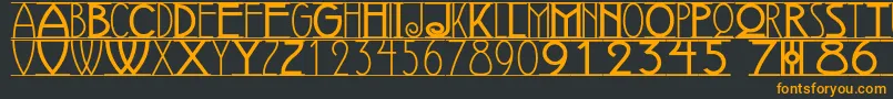 AVIGNON Font – Orange Fonts on Black Background