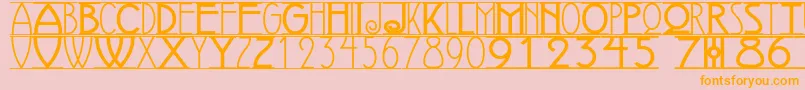 AVIGNON Font – Orange Fonts on Pink Background