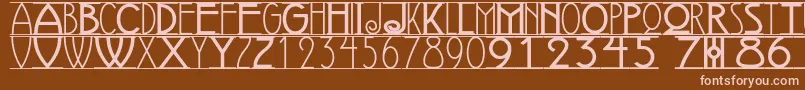 AVIGNON Font – Pink Fonts on Brown Background