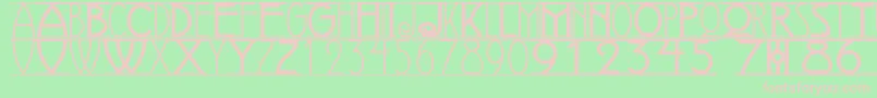 AVIGNON Font – Pink Fonts on Green Background