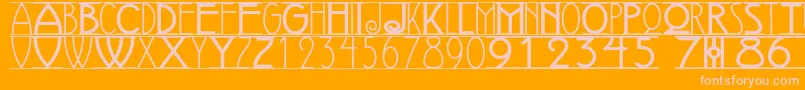 AVIGNON Font – Pink Fonts on Orange Background